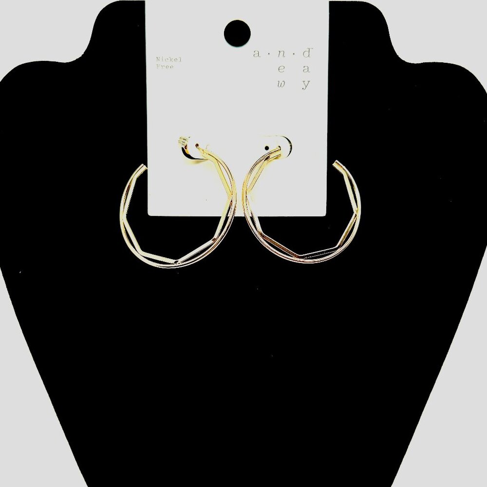 Large Gold Hoop Earrings by A New Day